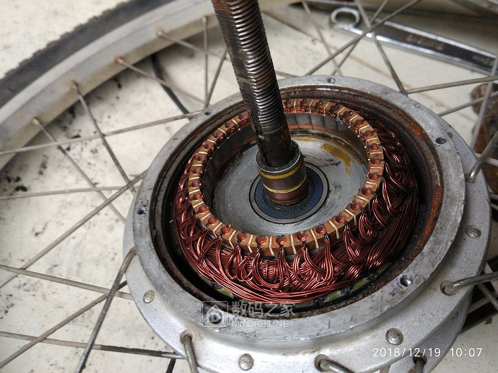 拆修捷安特電動自行車有刷直流電機